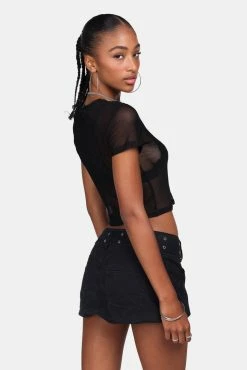 Coupon 🔔 Adika Cutness Overload Mesh Crop Top New 🎉 9 Adika Cutness Overload Mesh Crop Top New