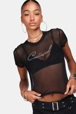 Adika Cutness Overload Mesh Crop Top New