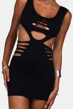 Adika Live Concert Cut-Out Mini Dress New