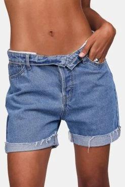 Adika Wanderlust Fold Over Waist Denim Shorts