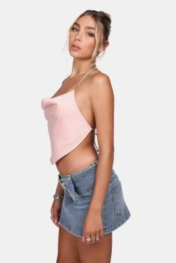 Budget 👍 Adika Glow Getter Rhinestone Strap Halter Top 🤩 8 Adika Glow Getter Rhinestone Strap Halter Top