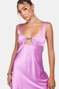 Adika Show & Tell Satin-Finish Mini Dress
