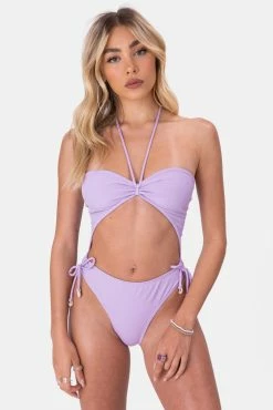 Adika Seashell-Detail Cut-Out Swimsuit OUTLET