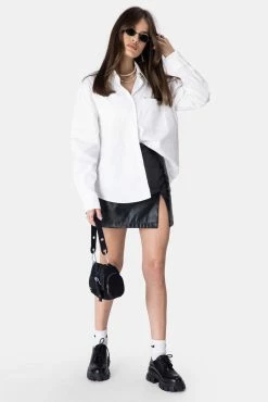 Adika Harlison Faux Leather Mini Skirt