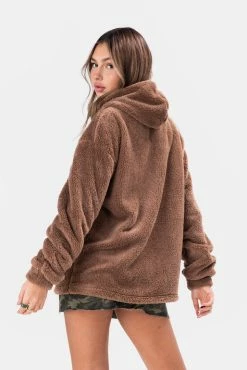 Adika WASHINGTON Faux Fur Oversized Hoodie Clothing