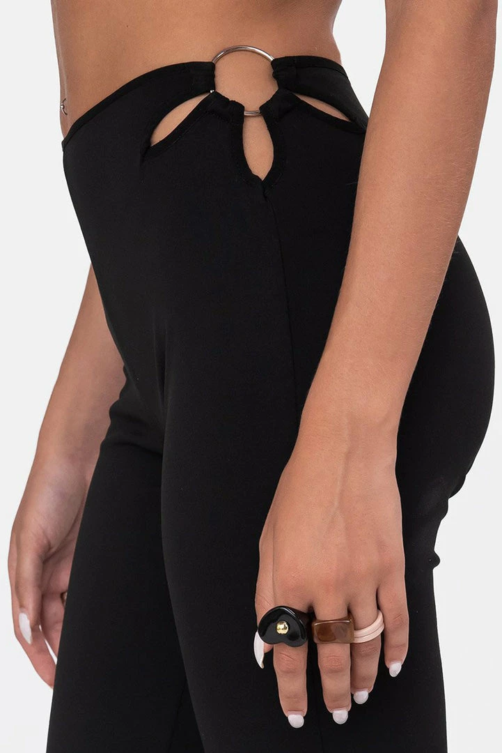 Deals ✔️ Adika Axton Metal-Ring Detail Flared Pants 🤩 4 Adika Axton Metal-Ring Detail Flared Pants