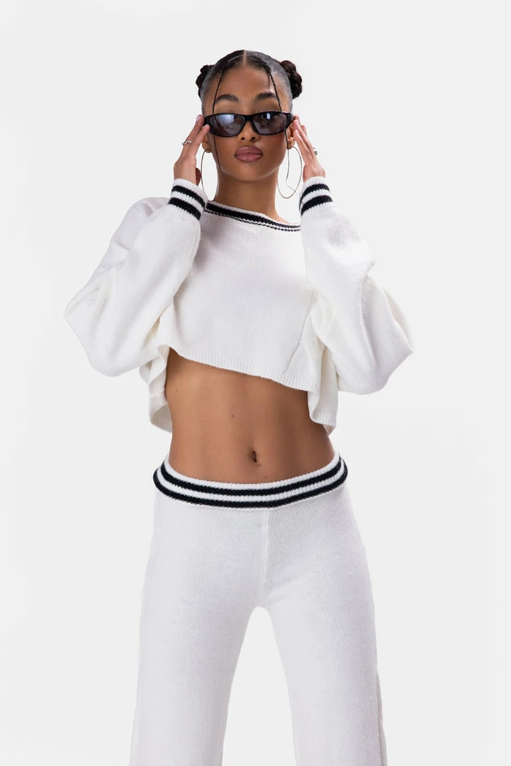 Buy 🎉 Adika McCarry Stripe Detail Knit Sweater OUTLET ✨ 1 Adika McCarry Stripe Detail Knit Sweater OUTLET