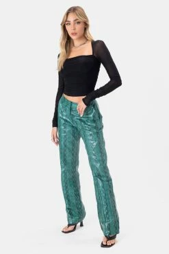 Adika Clothing Sneak-Out Faux-Leather Pants