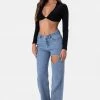 Adika Clothing One-Heart Cut-Out Jeans | STRAIGHT
