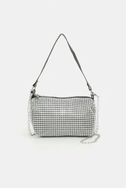 Adika Big Spender Rhinestone Mesh Bag