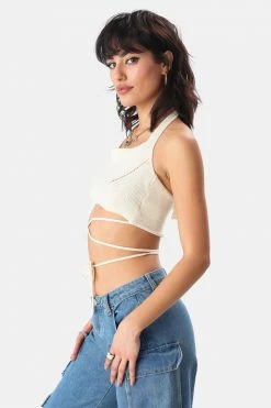 Adika Toledo Tie-Strings Knitted Halter Top