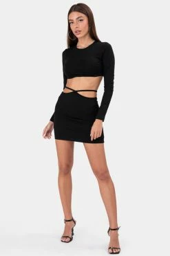 Adika Waist Strings Mini Skirt Clothing