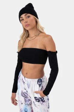 Adika Drip Ribbed Off-Shoulder Top OUTLET