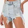 Adika Best Sellers Rhinestone Denim Shorts