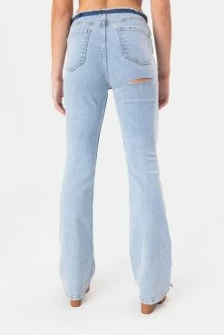 Adika Python Low-Rise Ripped Jeans |FLARE Clothing