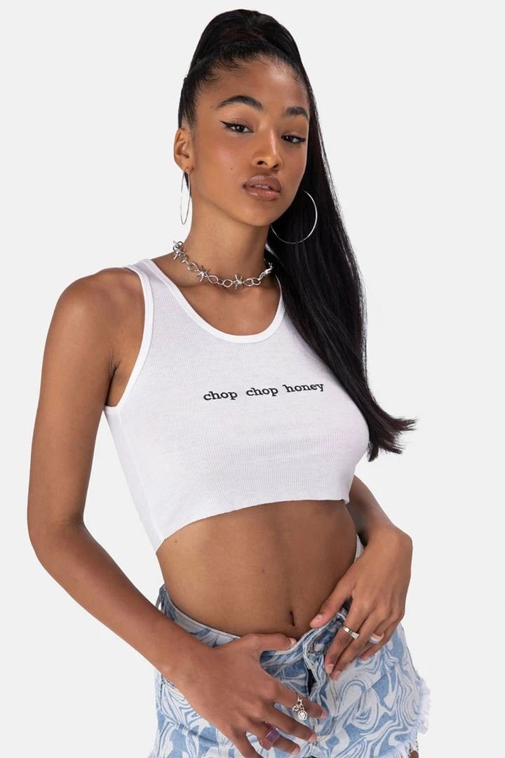 Buy 🎁 Adika CHOP CHOP Embroidery Crop Top OUTLET 💯 1 Adika CHOP CHOP Embroidery Crop Top OUTLET