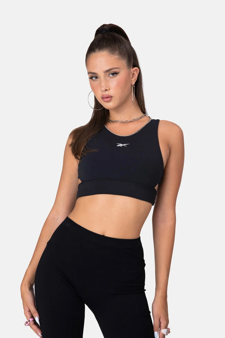 Best Sale 🤩 Adika REEBOK // Beyond The Sweat Cut-Out Crop Top 🔥 1 Adika REEBOK // Beyond The Sweat Cut-Out Crop Top