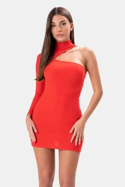 Adika Lens One-Shoulder Mini Dress Clothing
