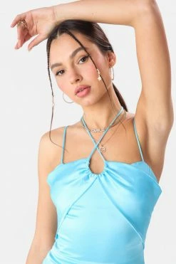 Buy ๐คฉ Adika Flipper Satin-Finish Mini ๐ Dress New ๐ Dresses ๐ 9 Adika Flipper Satin-Finish Mini Dress New Dresses