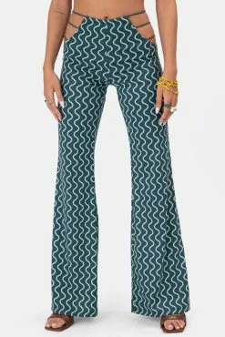 Adika Twisty Cut-Out Flared Pants OUTLET