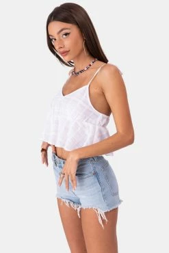 Adika Douglas Peplum Crop Top Clothing