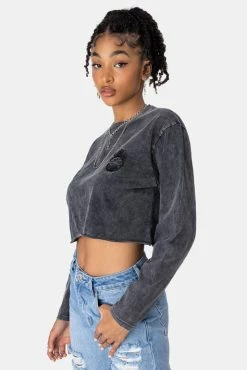 Adika STRESSED OUT Embroidery Cropped Tee