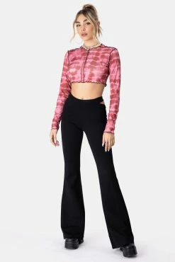 Adika Y2K Fever Stitch Tie-Dye Crop Top