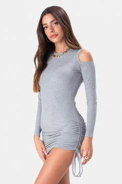 Coupon ๐ Adika OUTLET Blairie Cold-Shoulder Ruched Mini ๐ Dress ๐ 7 Adika OUTLET Blairie Cold-Shoulder Ruched Mini Dress