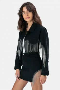 Adika OUTLET Nola Fringe Denim Jacket