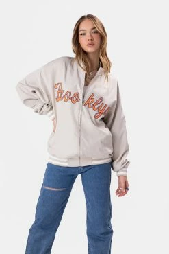 Adika BROOKLYN Satin-Finish Varsity Jacket