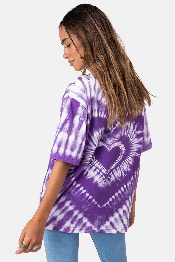 Budget 🎉 Adika Hearty Tie-Dye Oversized Tee 🌟 4 Adika Hearty Tie-Dye Oversized Tee