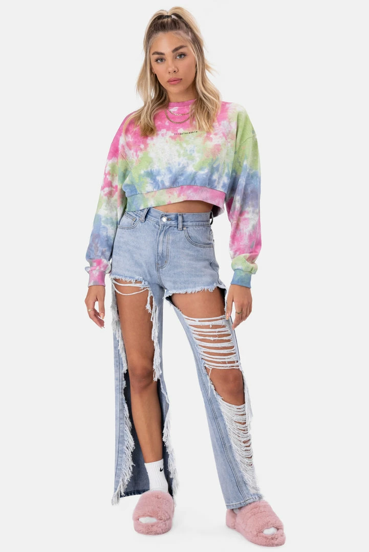 Flash Sale 👏 Adika IRREPLACEABLE Tie-Dye Cropped Sweatshirt 🤩 2 Adika IRREPLACEABLE Tie-Dye Cropped Sweatshirt
