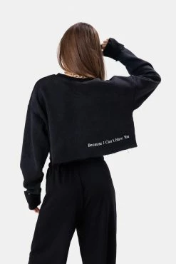 Adika WANT Embroidered Cropped Sweatshirt