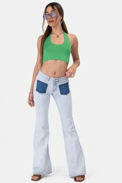 Adika Bubblegum Halter Crop Top