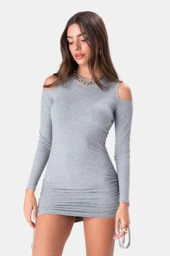 Adika OUTLET Blairie Cold-Shoulder Ruched Mini Dress