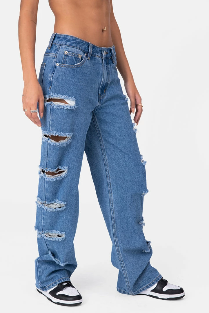Cheapest 🥰 Adika Smirk Ripped 👖 Jeans | WIDE Clothing 🌟 2 Adika Smirk Ripped Jeans | WIDE Clothing