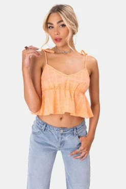 Adika Douglas Peplum Crop Top