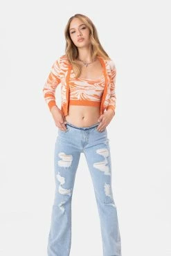 Adika Kido Marble Print Knitted Cardigan OUTLET