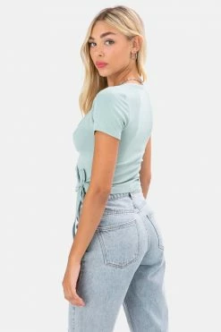 Adika Garland Ribbed Wrap Top