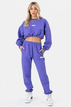 Adika OUTLET DARLING Waffle-Knit Cropped Sweatshirt