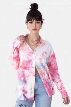 Adika OUTLET Vibe Button Down Tie-Dye Shirt