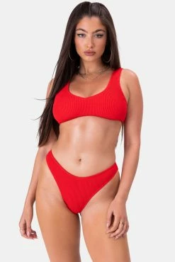 Adika OUTLET Maroons Textured Bikini Bottoms