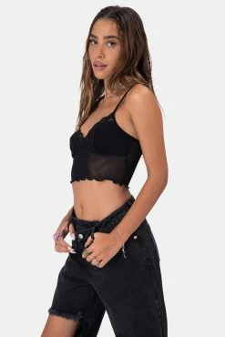 Adika Clothing Mandarin Mesh Crop Top