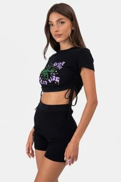 Adika FLIP Ruched Cropped Tee