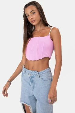Best Pirce ❤️ Adika Singleton Corset-Style Crop Top 🔥 7 Adika Singleton Corset-Style Crop Top