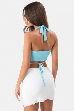 Adika Toledo Tie-Strings Knitted Halter Top