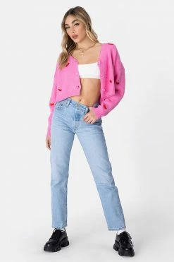 Adika Y2K Fever Cherry Bomb Cropped Cardigan