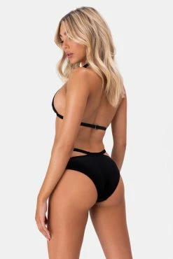 Adika Dustino Velvet Triangle Bikini Top