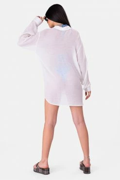 Adika Serenity Oversized Button-Down Shirt Tops