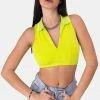 Adika Vivid Front Zip Crop Top